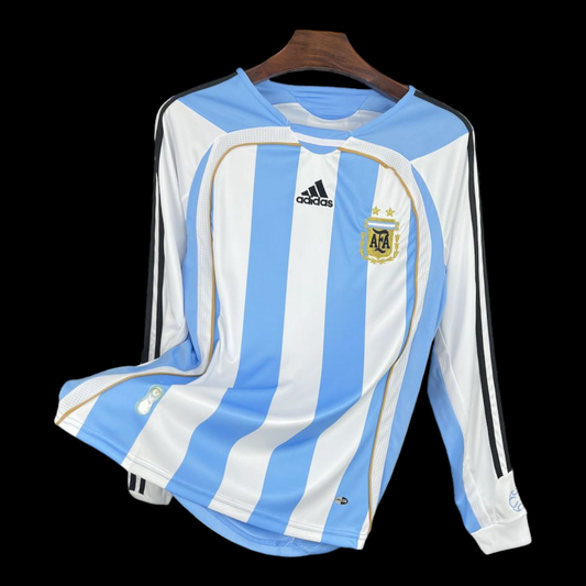 Argentina Home Long Sleeve Jersey 2006/2007