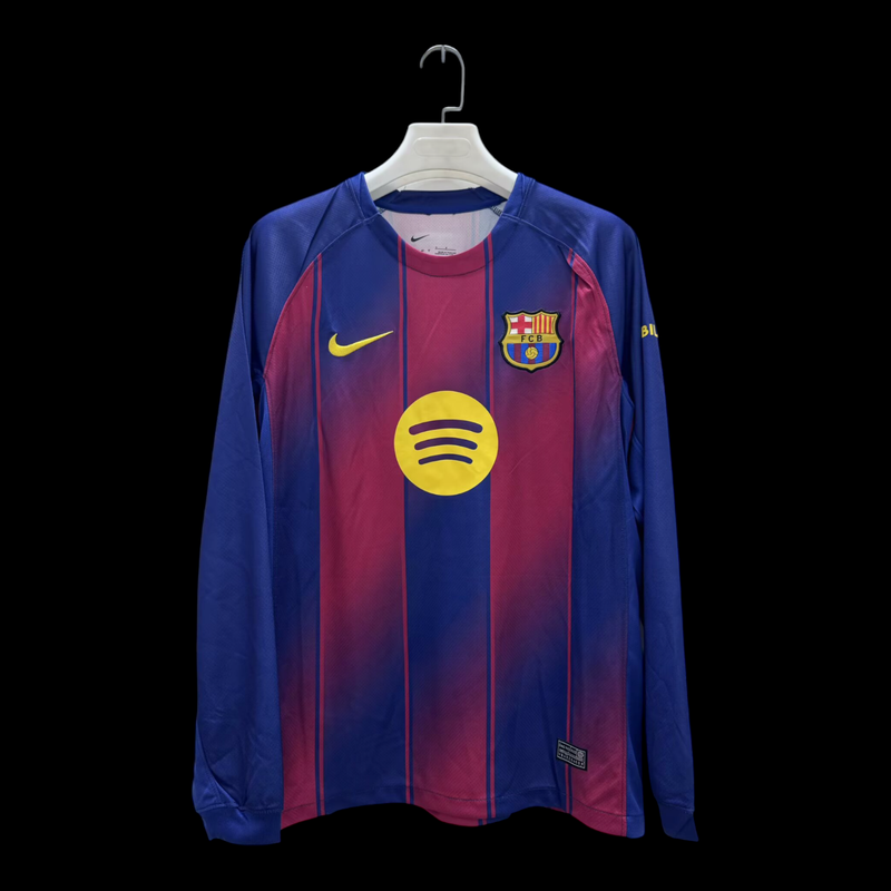 Maillot Barça domicile 2025/2026 manches longues - vue de face