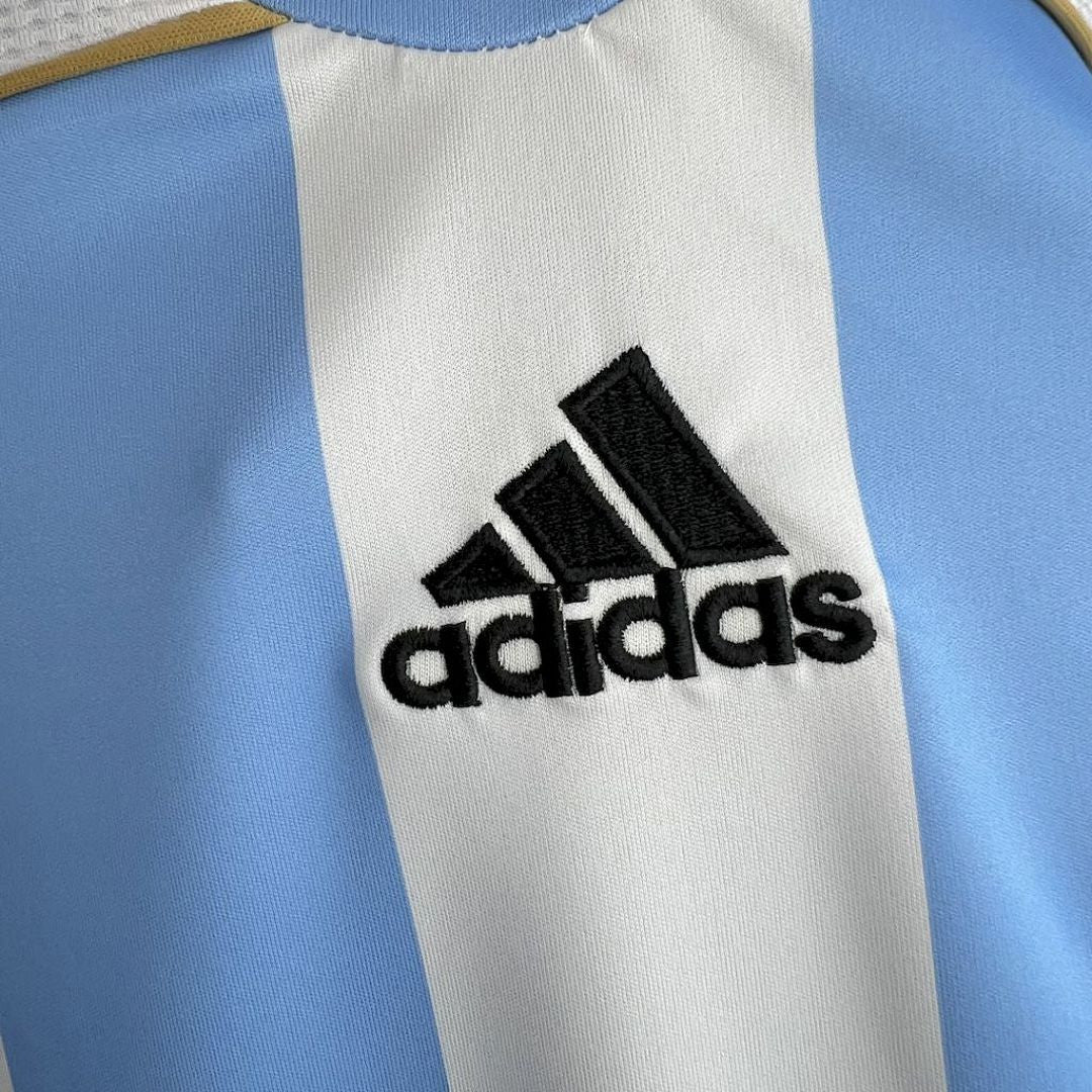 Maillot Argentine 2006 Coupe du Monde Domicile Manches Longues
