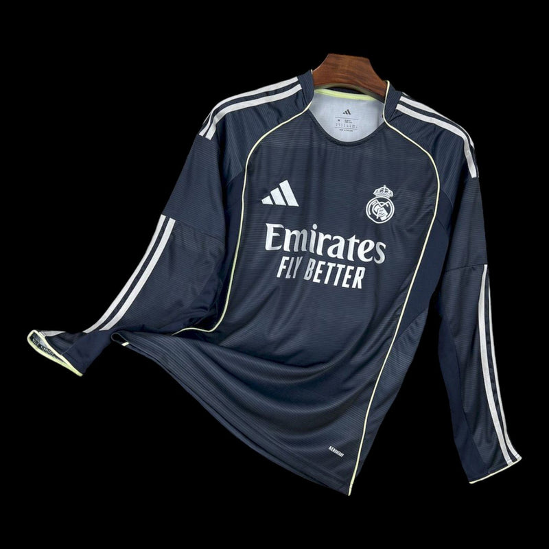 Maillot Real Madrid extérieur 2025/2026 manches longues - vue de face