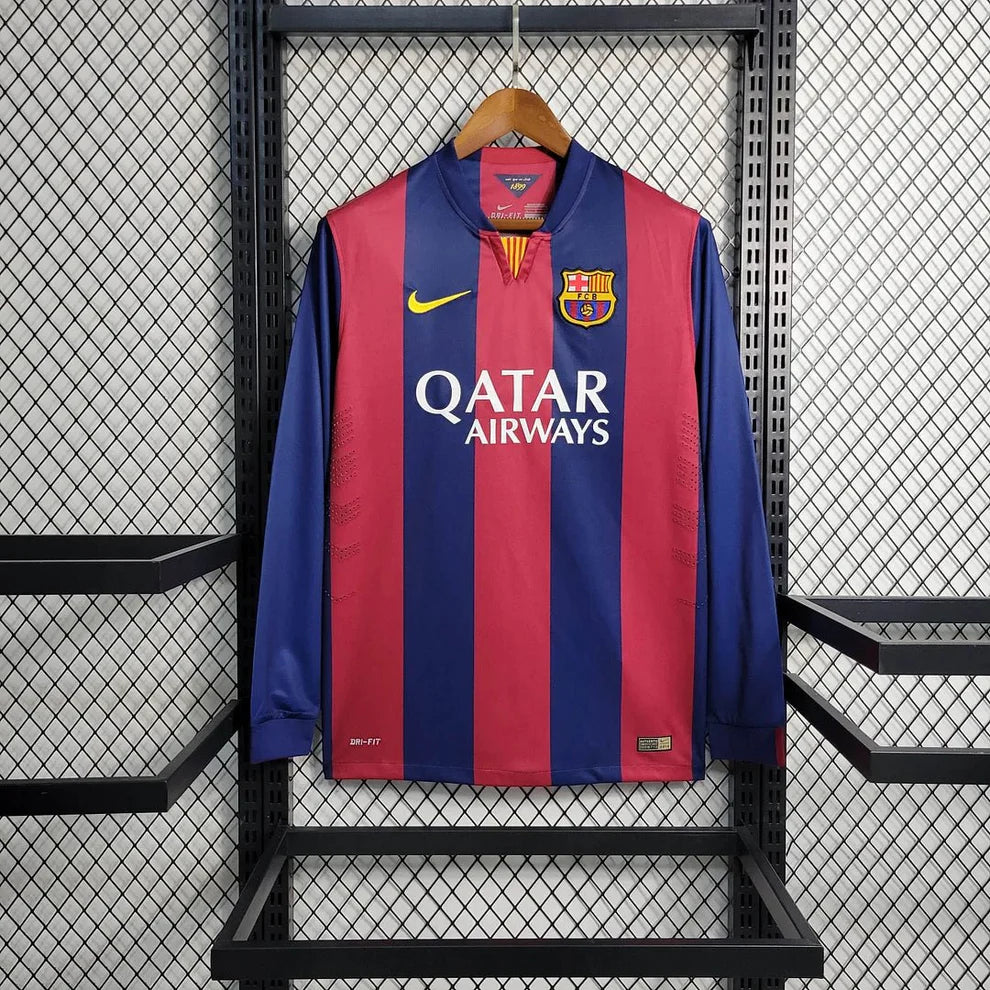 Maillot Barça domicile 2014 manches longues - vue de face