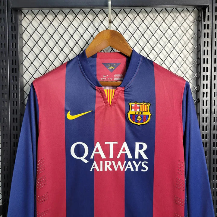 Maillot Barça domicile 2014 manches longues - vue de dos