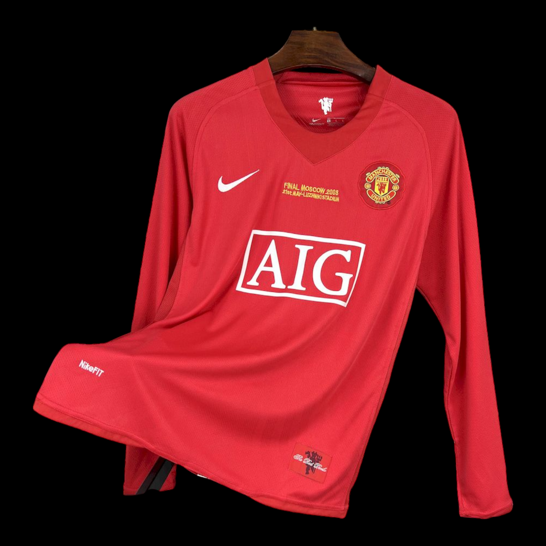 Maillot Man Utd domicile 2007/2008 rétro - vue de face